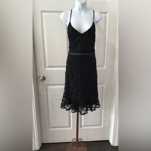 Boohoo Black Lace Midi Dress